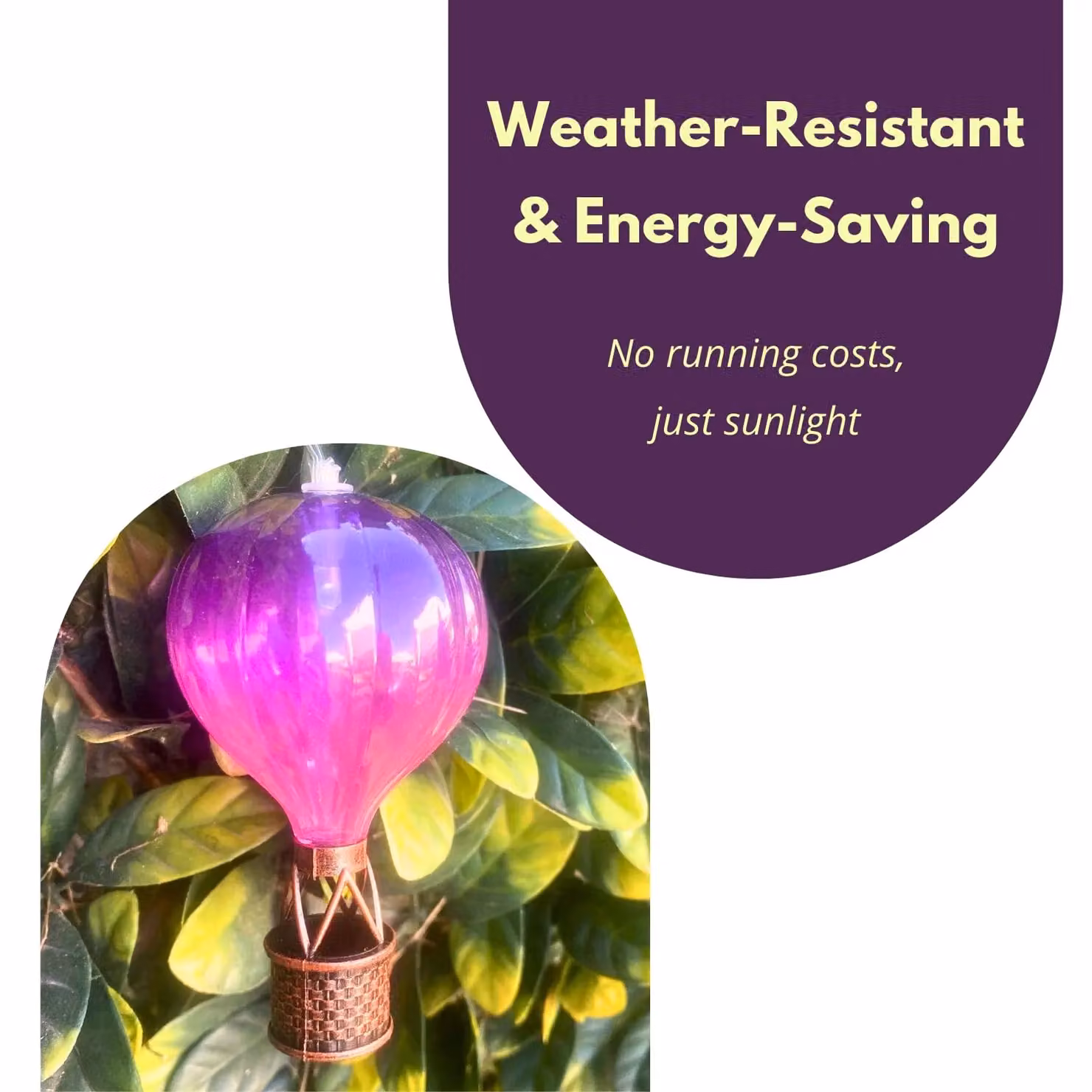 Marco Paul Multicoloured Solar Powered LED Hot Balloon String Lights with Dusk Sensor – 7