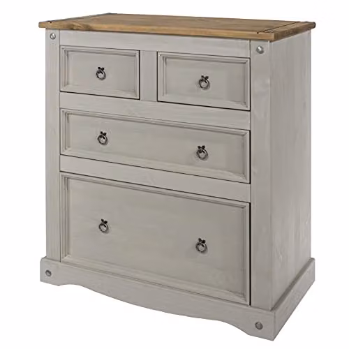 Core Products Corona 2+2 Chest of Drawers in Grey and Waxed Pine – 1