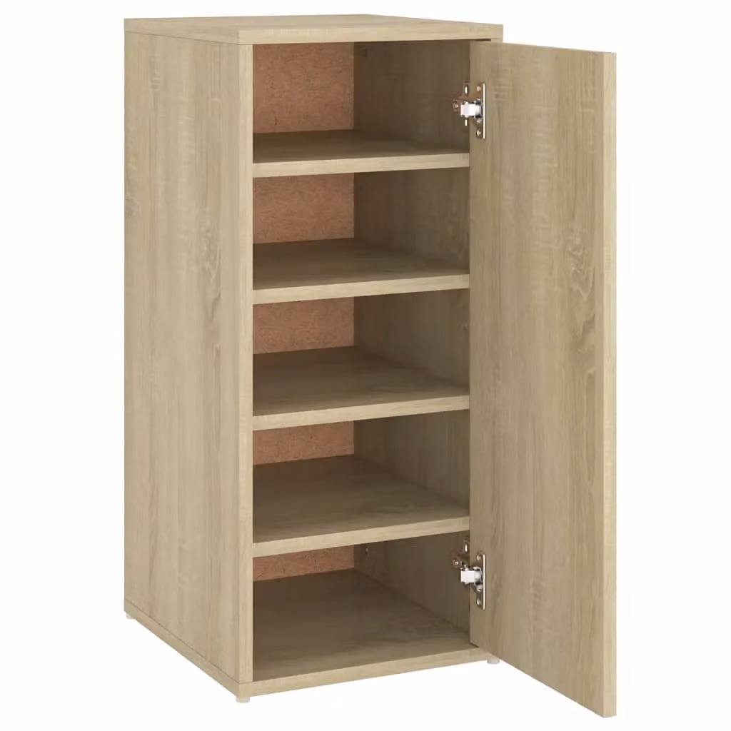 Berkfield Home Sonoma Oak Shoe Cabinet in Brown, W/D/H: 32 x 35 x 70 cm – 2