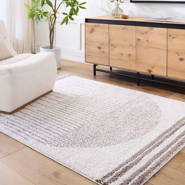 Livabliss Fossay Shag Washable High Pile Boho Rug in Dark Brown, W: 120 cm, L: 170 cm