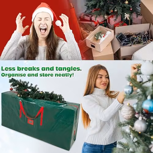 Deco Express Christmas Tree Storage Bag in Green, W/D/H: 160 x 38 x 76 cm – 4