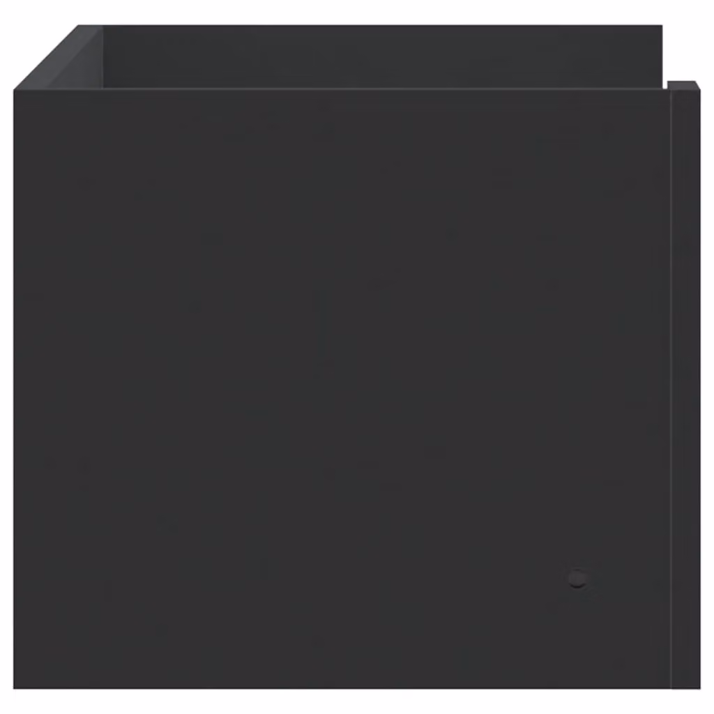 Berkfield Home Black Wall Mounted Cube Shelf with Hanging Rod, W/D/H: 70.5 x 35 x 30.5 cm – 4