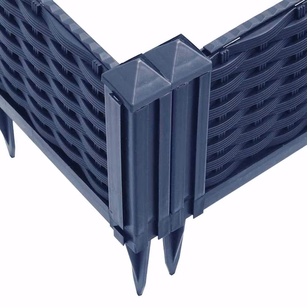Berkfield Home Beautiful Garden Planter with Pegs in Blue and Grey, W/D/H: 42.5 x 42.5 x 28.5 cm – 3