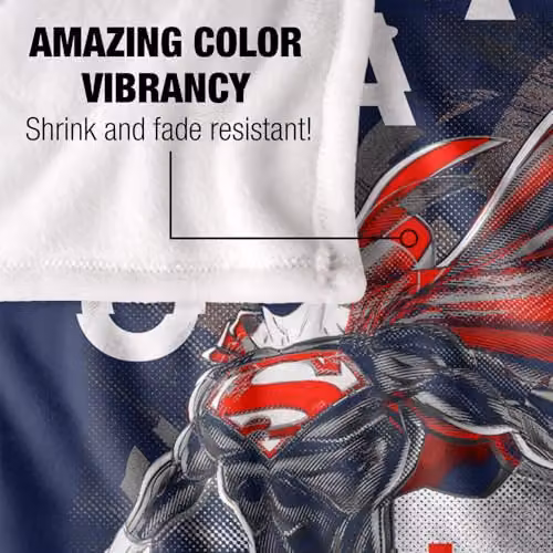 Warner Bros. Superman Man Of Steel Poster Super Soft Fleece Throw Blanket, Multicolour, W: 152 cm, D: 127 cm – 3