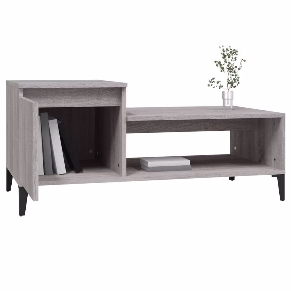 Berkfield Home Grey Sonoma Coffee Table, W/D/H: 100 x 50 x 45 cm – 3