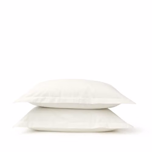 Christy Set of 2 Organic Cotton 200TC Percale Oxford Pillowcases in White – 2