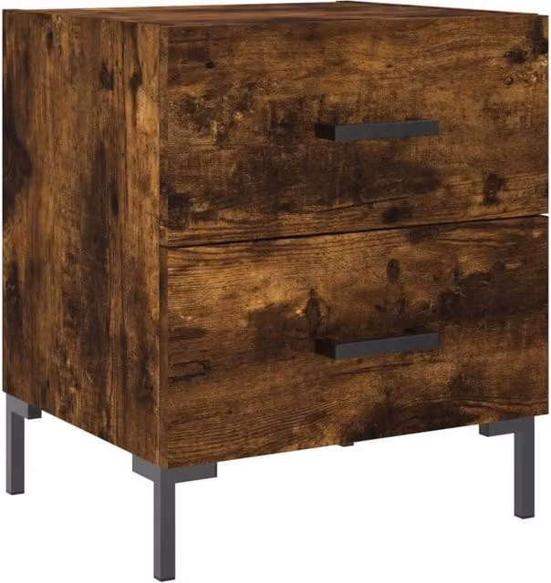 Berkfield Home Bedside Cabinet in Smoked Oak Brown, W/D/H: 40 x 35 x 47.5 cm – 1