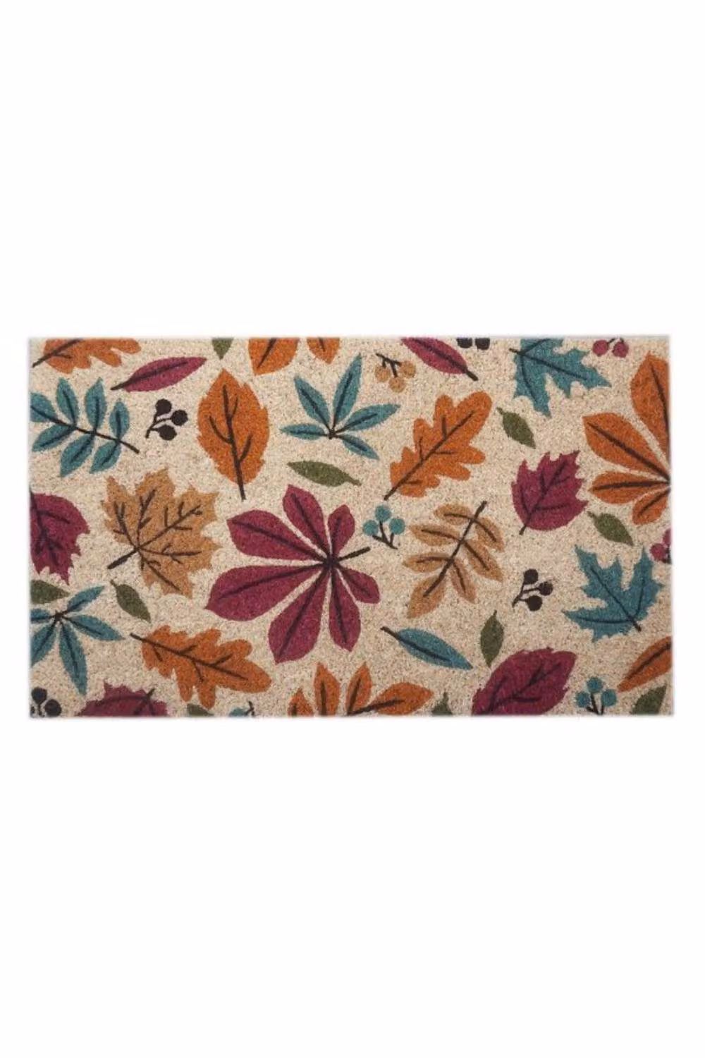 KDMD Autumn Leaf Print Coir Doormat, Multicolour, W: 45 cm – 2