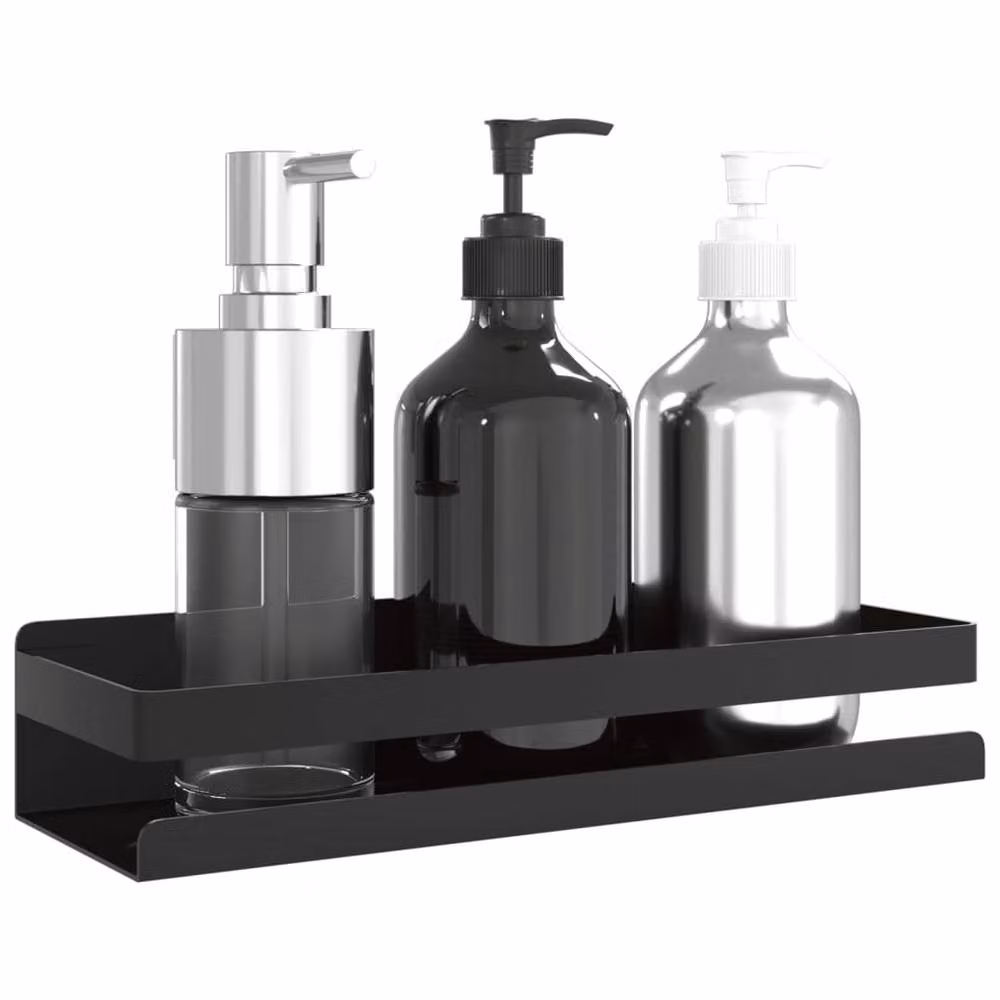 Berkfield Home Matt Black Shower Shelf, Rustproof Brushed 304 Stainless Steel, W/D/H: 30 x 10 x 6 cm – 2