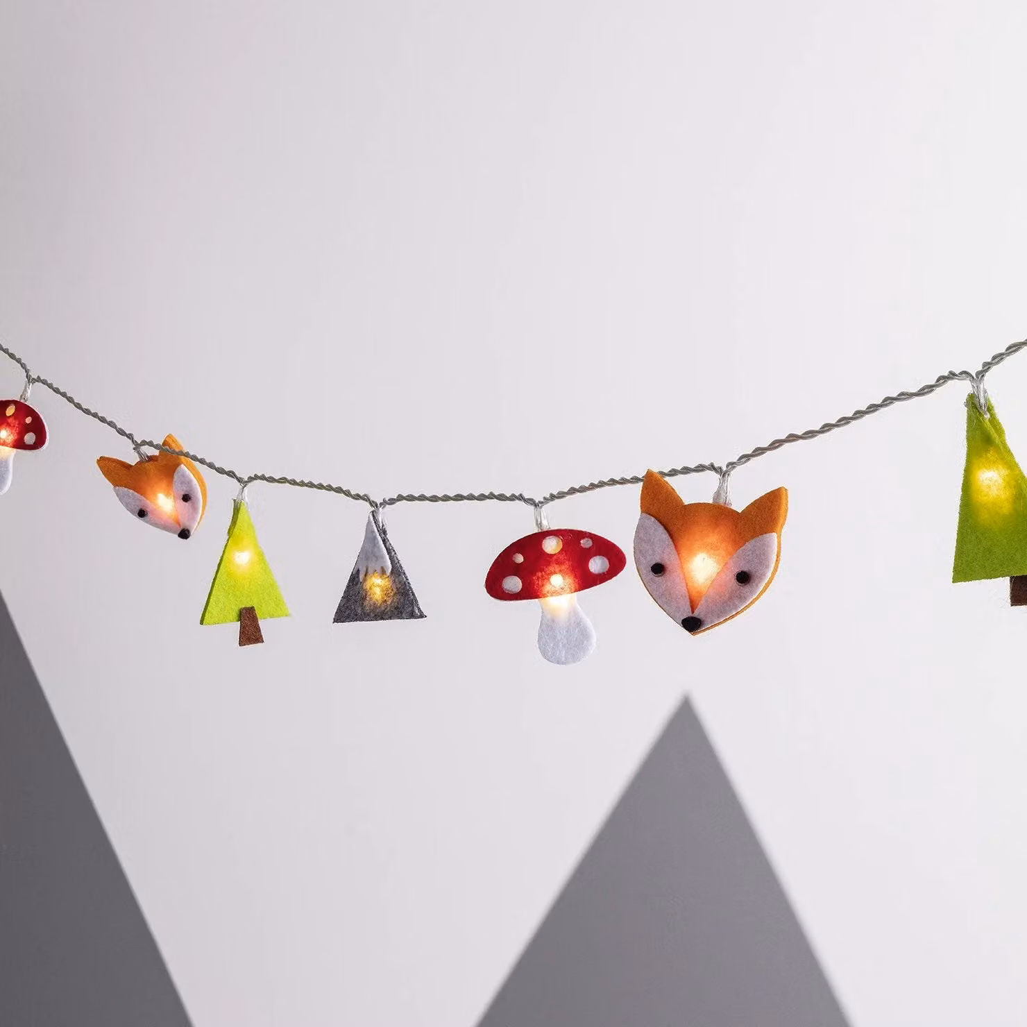Lights4fun Woodland Children's Fairy Lights in White and Multicolour