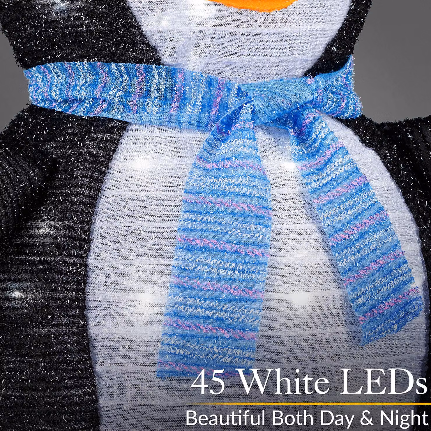 Christow Pop Up LED Christmas Decoration Penguin in White and Multicolour, H 70 cm x W 30 cm x D 30 cm, Battery Operated – 3
