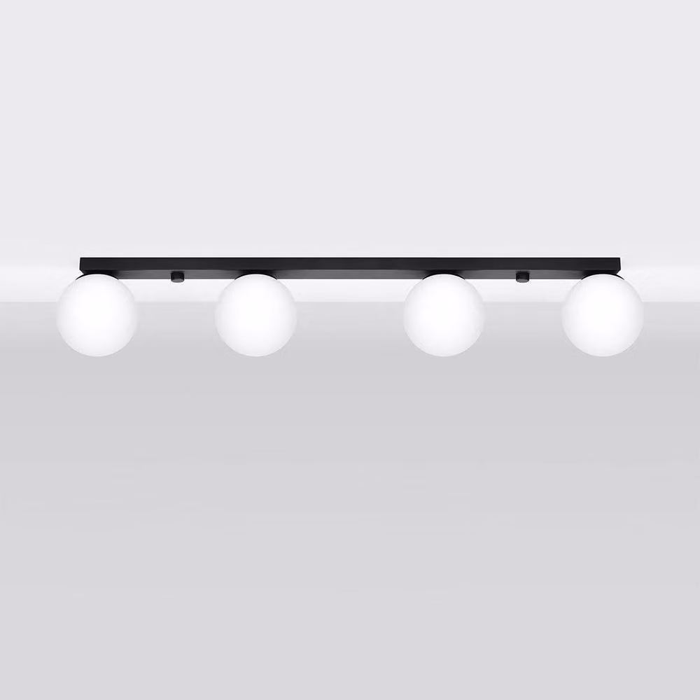 Sollux Lighting Modern LED Sphere Ceiling Lamp in Black, W/D/H: 88.0 x 14.5 x 12.0 cm – 2
