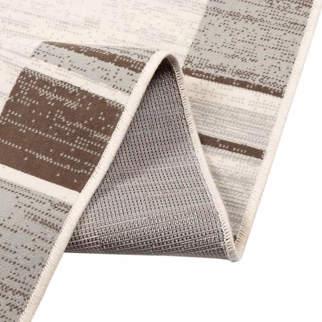 Berkfield Home Multicolour Taupe Indoor and Outdoor Short Pile Anti Slip Rug, W: 190 cm, L: 300 cm – 2