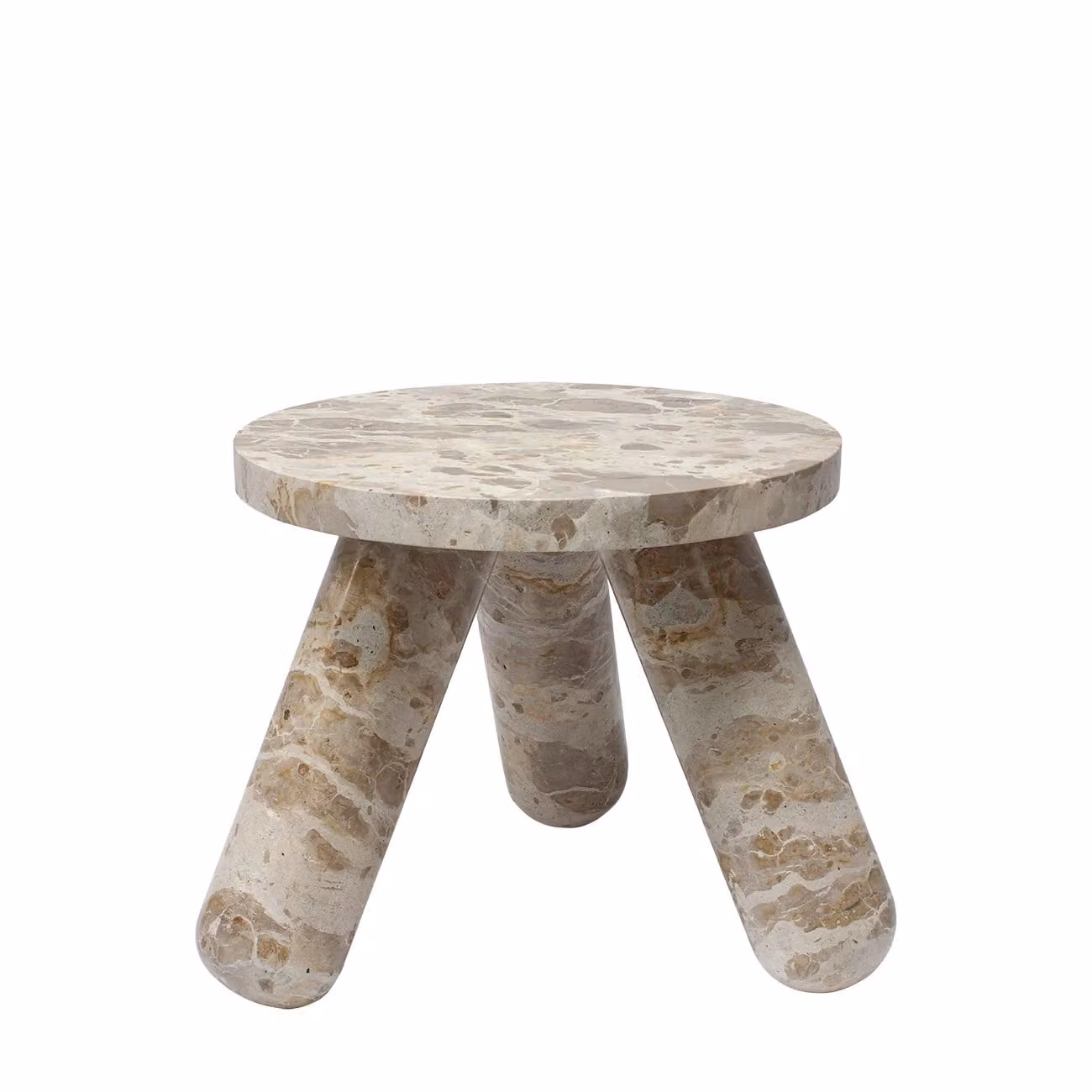 Dome Deco BENTON Side Table in Beige Natural Stone