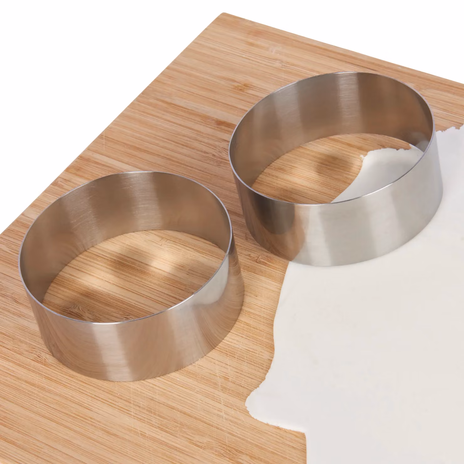 KitchenCraft Stainless Steel Cooking Rings in Silver, Set of 2, W: 9 cm, H: 3.5 cm – 2