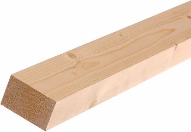 Snowdon Planed Softwood Square Edge Timber, Natural, Pack of 4, W: 7.0 cm, H: 2.7 cm, L: 240 cm