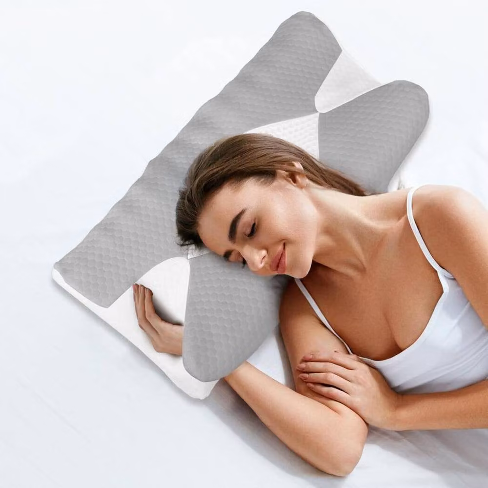 Lavio Orthopaedic Memory Foam Cervical Neck Pillow for Pain Relief in White – 2