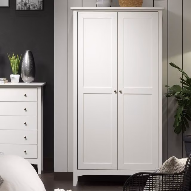 Core Products Como 2 Door Wardrobe in White – 2