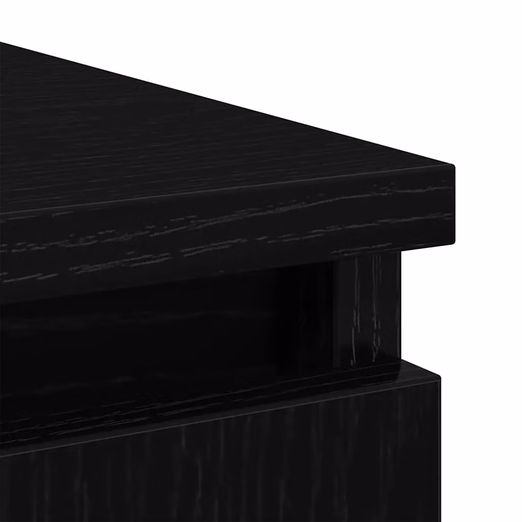 Berkfield Home Black Oak Sideboard with Drawers, W/D/H: 71 x 35 x 84 cm – 5