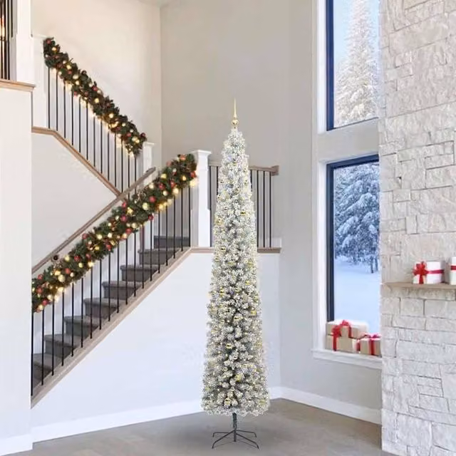 Berkfield Home Artificial Green Christmas Tree with 300 LEDs and Stand, Height: 300 cm