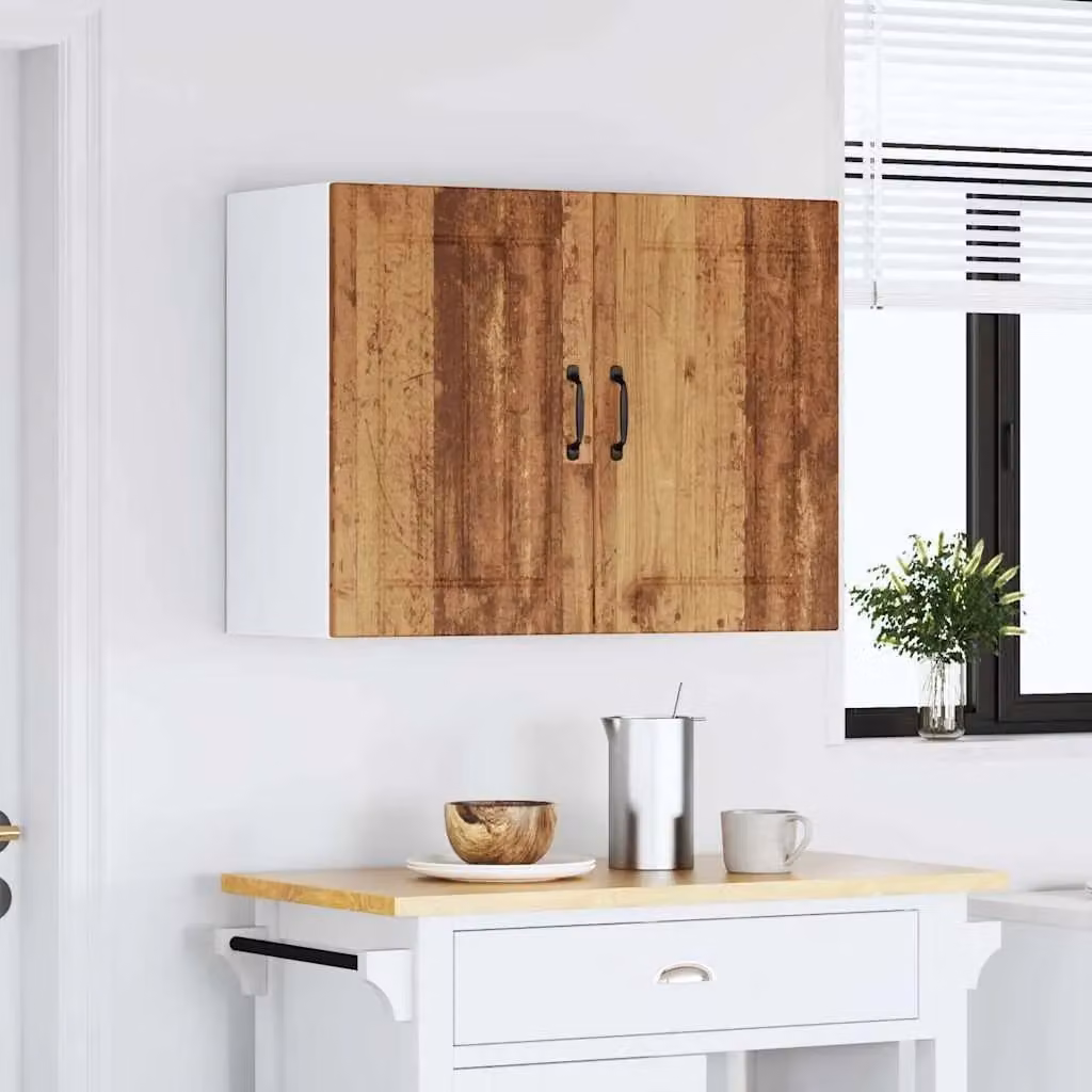 Berkfield Home Lucca Kitchen Wall Cabinet in Brown with Glass Doors and Internal Shelves – 2