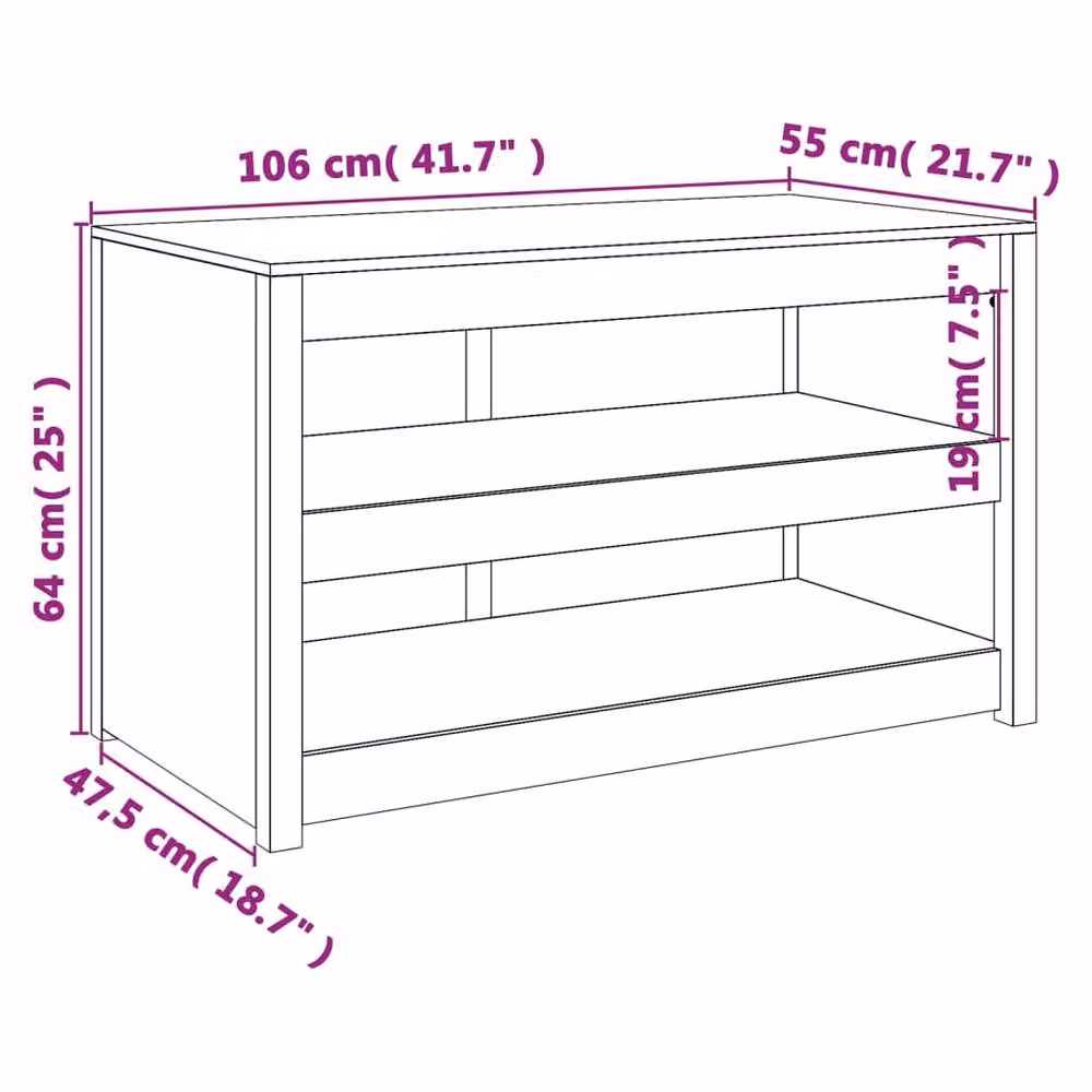 Berkfield Home Outdoor Kitchen Cabinet in Natural Solid Pine, W/D/H: 106 x 55 x 64 cm – 3