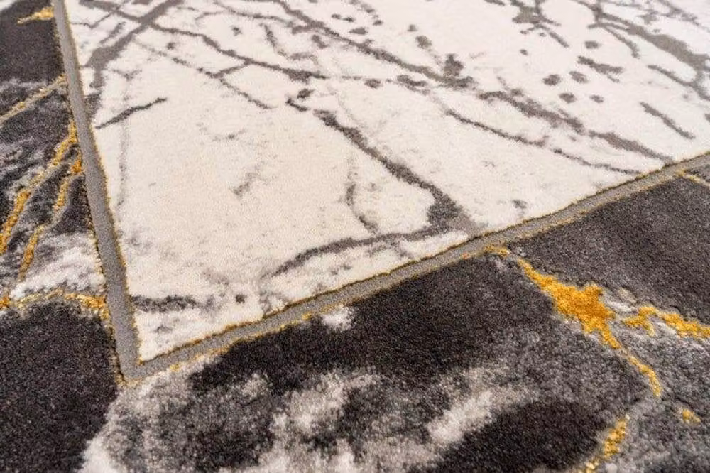 Celebrity Interiors Bianco 185XA Cream and Grey Rectangular Rug, W: 80 cm, L: 150 cm – 3