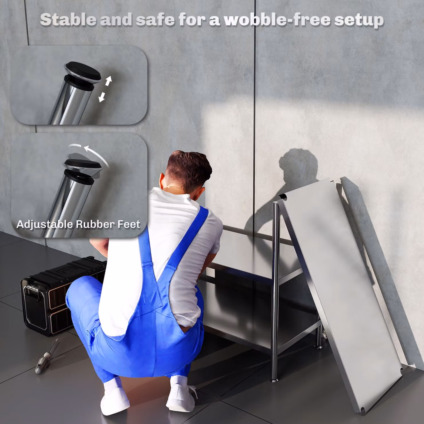 HOMCOM 3-Tier Silver Bakers Rack with Adjustable Shelves and Kitchen Storage – 6