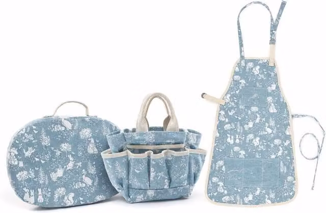 Beatrix Potter Peter Rabbit Childrens 3 Piece Garden Accessory Set in Blue