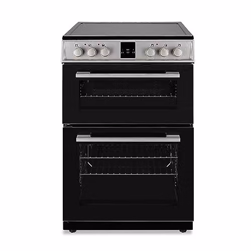 Montpellier Silver 60cm Electric Double Cooker with Ceramic Hob and 111L Capacity – 2