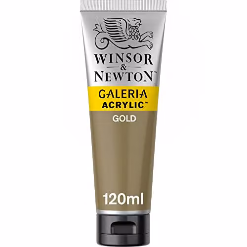 Winsor & Newton Galeria Acrylic Paint, Gold, 120ml – 3