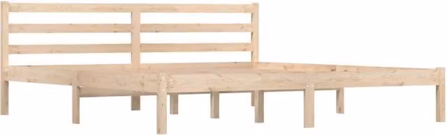 Berkfield Home Beautiful Super King Size Bed Frame in Solid Pine Wood, Beige, W/D/H: 180 x 200 x 69.5 cm – 1