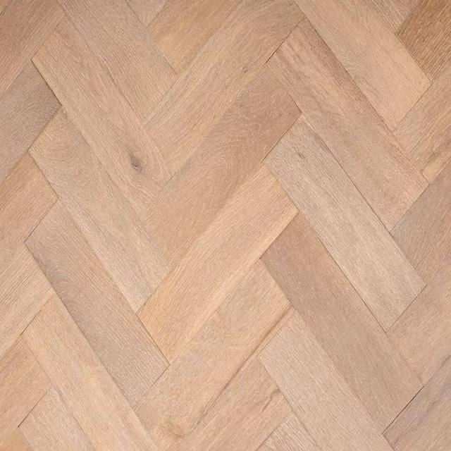 Hainsworth Herringbone Engineered Oak Flooring in Brown with Brushed UV Oiled Finish