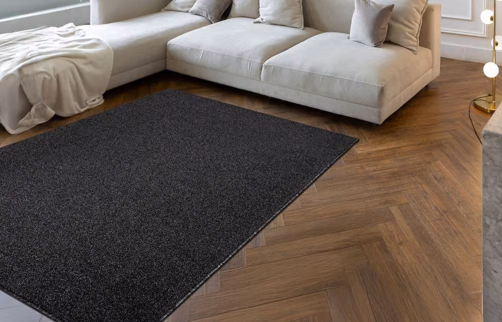 RugsX Eton Plus Modern Square Rug in Black, W x W: 200 x 200 cm – 4