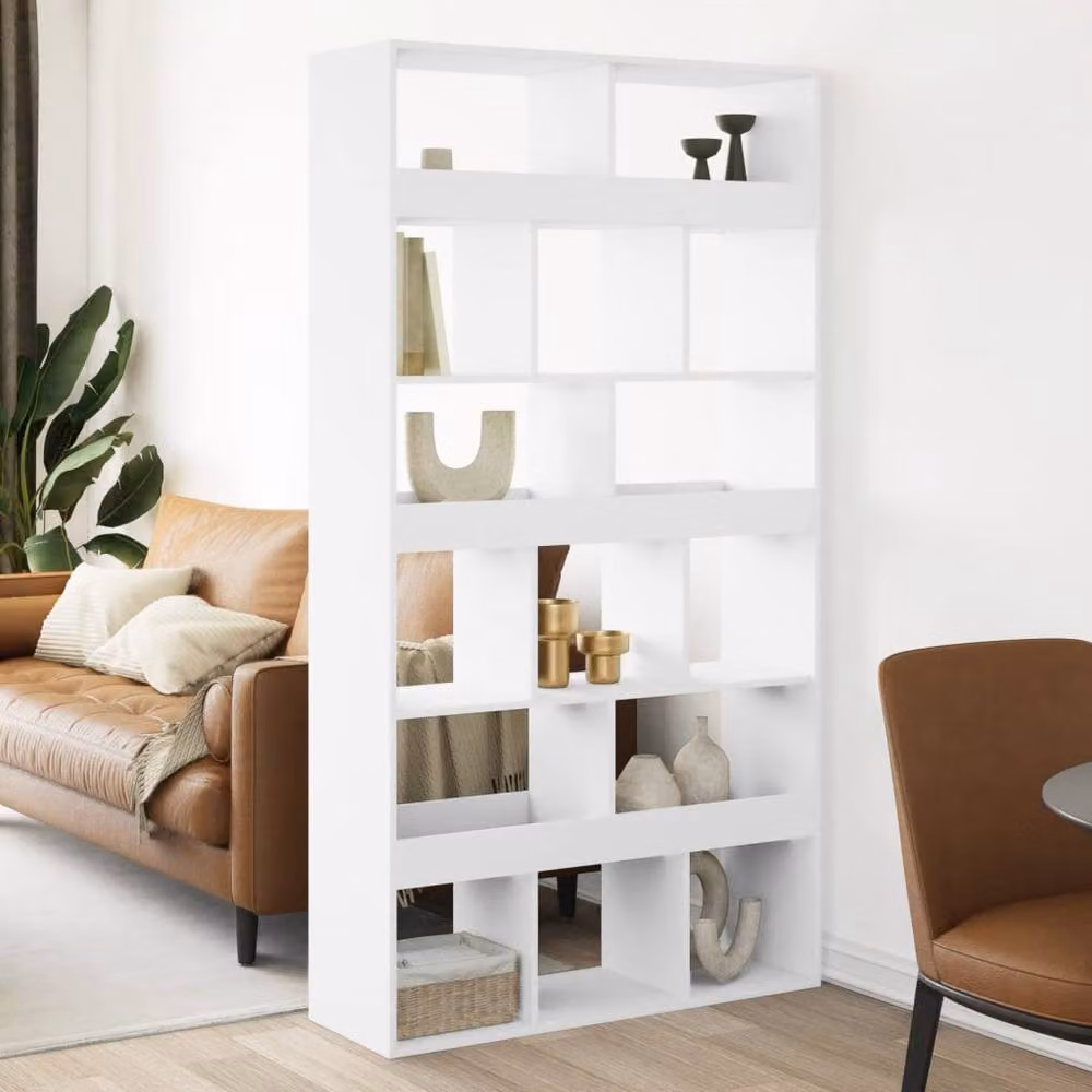 Berkfield Home White MDF Room Divider, W/D/H: 100 x 33 x 187.5 cm – 2