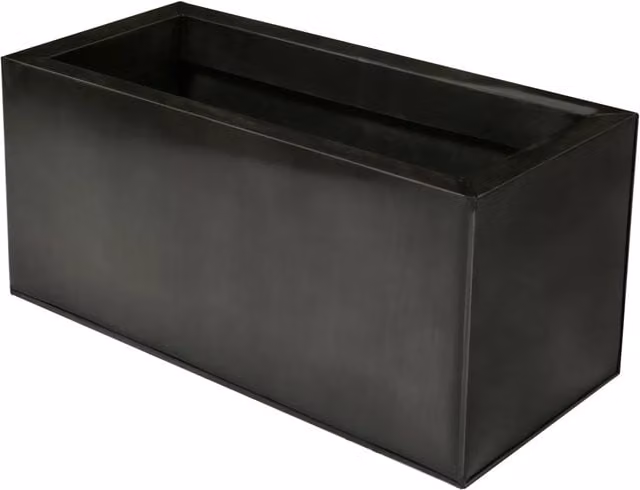 Primrose Black Steel Outdoor Planter Tub for Herb Gardens and Indoor Plants