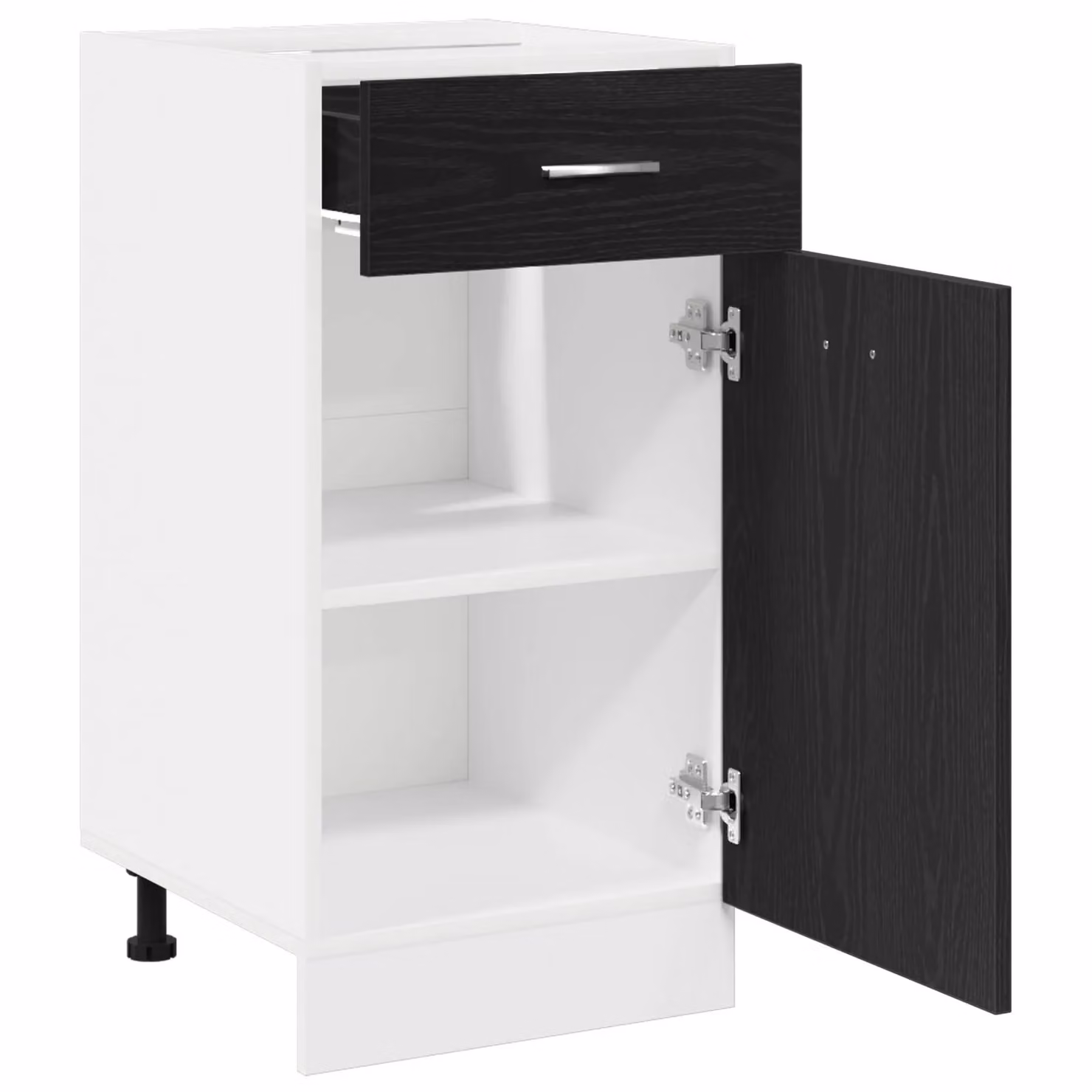 Berkfield Home Black Oak Drawer Bottom Cabinet, W: 40 cm, D: 46 cm, H: 81.5 cm – 2