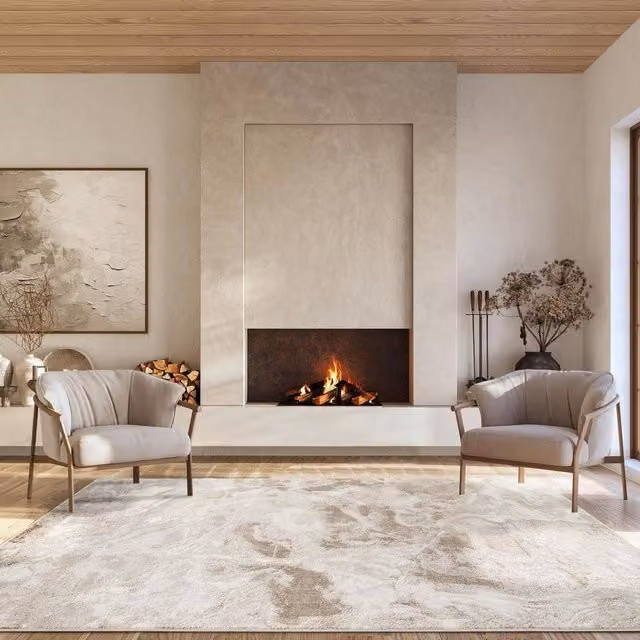 Desire Rugs Elysium Modern Abstract Area Rug in Nebula Light Beige, W: 120 cm, D: 170 cm – 1