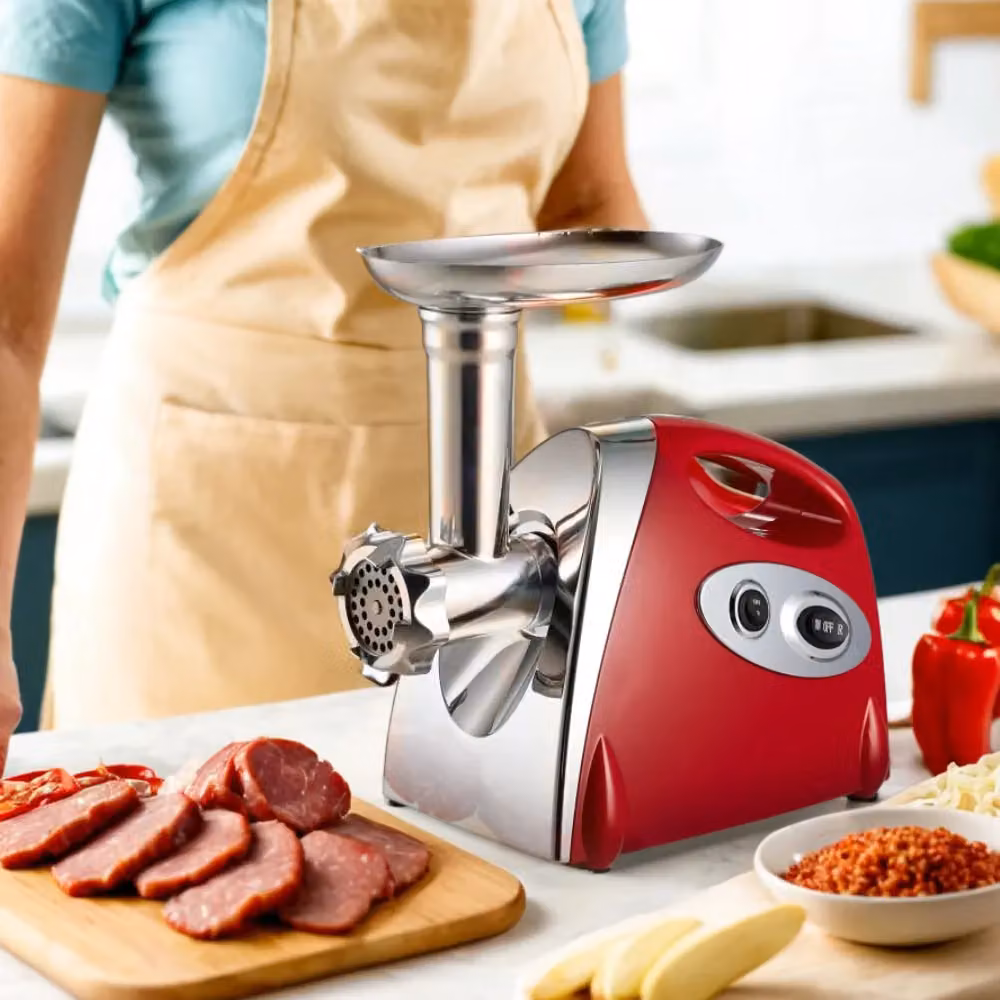 Living and Home 2800W Electric Meat Grinder, Mincer, Mixer and Sausage Stuffer in Red – 3