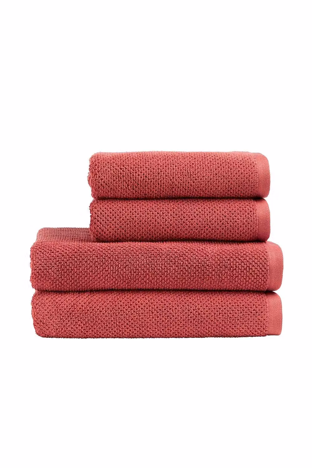 Christy Brixton Luxury Textured 100% Cotton Towels in Light Red – 2