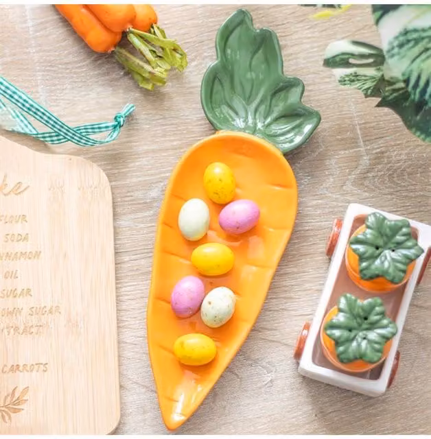 KDMD Orange Ceramic Carrot Shaped Serving Dish – 1
