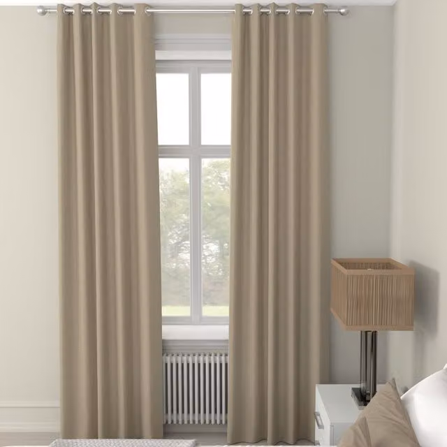Terrys Elvira Made to Measure Blackout Fabric Panel Curtain in Beige