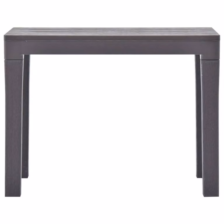 Berkfield Home Set of 2 Grey Plastic Garden Benches