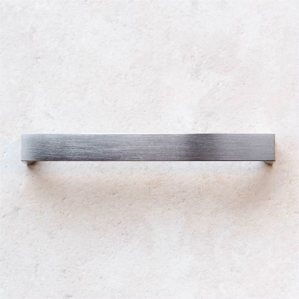 SPETLEK Set of 10 Brushed Nickel Silver Square Bar Cabinet and Drawer Handles, 160mm – 2