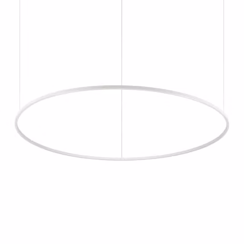 Ideal Lux Oracle Slim Round Integrated LED Pendant Ceiling Light, White, 2700K