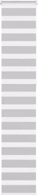 Berkfield Home Zebra Blind in Light Grey, Polyester, W: 45 cm, H: 230 cm