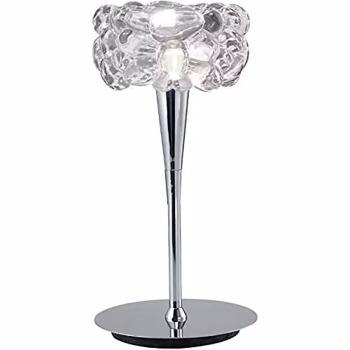Netlighting O2 Table Lamp with G9 Bulb in Polished Chrome and Grey