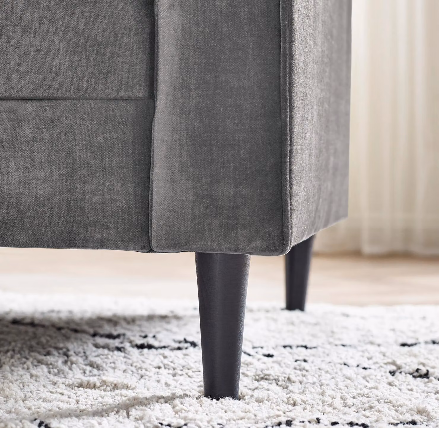 FurnitureboxUK Logan 3 Seater Fabric Sofa in Grey – 3