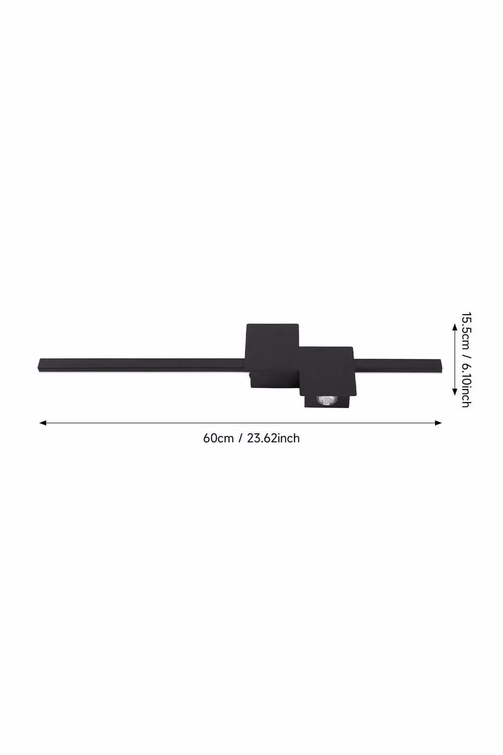 Living and Home 11W Modern LED Up and Down Wall Light in Black – 3