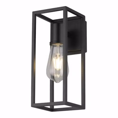 firstchoicelighting Hale Black IP44 LED Outdoor Wall Light for Garden and Terrace